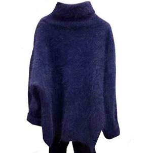 Womens New  Fuzzy Mohair Turtleneck Thick Pullover Hand Knitted Jumper Sweaters