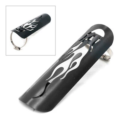 Tubo silenciador escape llama motocicleta protector térmico cubierta talón protector universal Foto 1 de 4