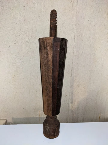 antique architectural salvage carved wooden table leg Cover