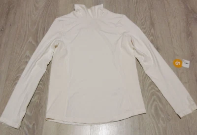 Pullover para mujer Puma pequeño de golf con cuello falso blanco cálido LS Foto 1 de 4