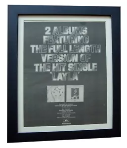 ERIC CLAPTON+DOMINOES+Layla+POSTER+AD+ORIGINAL 1972+FRAMED+EXPRESS GLOBAL SHIP - Imagen 1 de 2