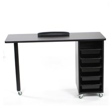 Urbanity Metro Nail Technician Desk Table Salon Manicure Workstation Black
