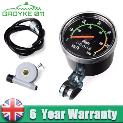 Vintage Waterproof Bike Speedometer Analog Mechanical Odometer Hardware - Image 1 of 4