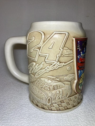 NASCAR Jeff Gordon #24 Sculptured 1997 3-D Hoffbrau Sportsteins Stein / Beer Mug Cover