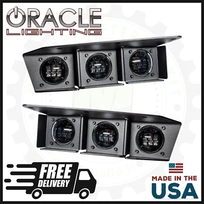 Kit de luz antiniebla LED triple blanca Oracle Lighting | Se adapta a Ford Bronco 21-24 Foto 1 de 4