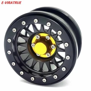 E-VIRATRUE 2.9''Aluminum Bead Lock Wheel For Axial SCX6 1/6 Black (1pcs) - Picture 1 of 30