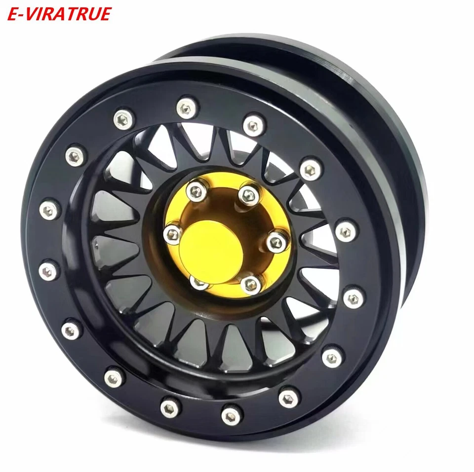 E-VIRATRUE 2.9''Aluminum Bead Lock Wheel For Axial SCX6 1/6 Black (1pcs) - Image 1 of 1