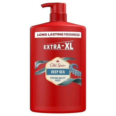 Old Spice Deep Sea Männer Duschgel und Shampoo, 1000 ml 3-in-1 Haare-Gesicht-Kör - Bild 1 von 4