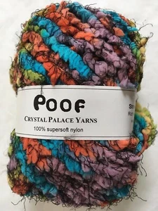 Crystal Palace Poof 9433 Circus Puff Eyelash Yarn Supersoft SuperBulky 50g 47yds - Picture 1 of 3
