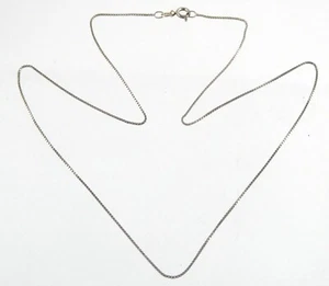 Danecraft Sterling Silver Box Chain Necklace 925 2g .8mm Thickness 20 Inch Long - Picture 1 of 7