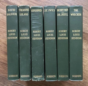 Set Of 6 Books by Robert Louis Stevenson 1905, Kidnapped, Treasure Island & More - Picture 1 of 21