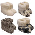 Merino's Natural Sheep Wool Boots Cozy Foot Slippers Sheepskin Womens Ladies 