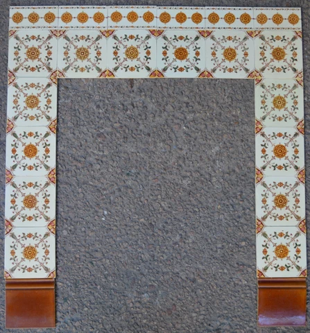 ENGLAND - TRANSFER VICTORIAN - 22 ORIGINAL TILES FOR FIREPLACE c1900 Cover