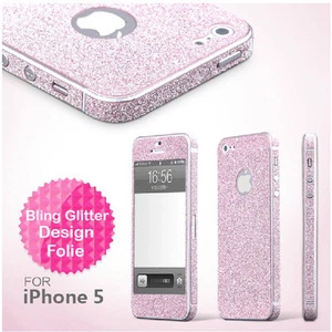 Pellicola glitter iPhone SE 5 5S skin sticker bling adesivo pellicola protettiva custodia - Foto 1 di 18