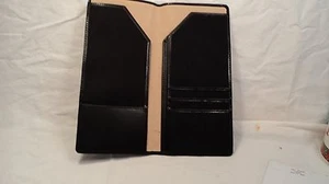 Cartera pasaporte Leeman TC-31 de cuero negro para hombre - Imagen 1 de 4