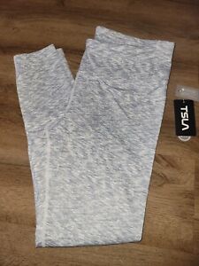 Women's Leggings TSLA Active Sports Gear Pants Yoga Space Dye White L/XL NWT
