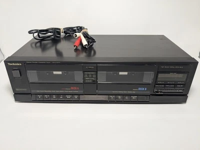 Technics Estéreo Doble Cassette Deck RS-D190W Alta Velocidad Edición Probada Funcionando Foto 1 de 4