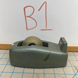 Vintage Scotch Desk Top Tape Dispenser C-20 Industrial Weighted Gray Metal USA - Picture 1 of 13