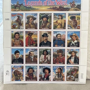 1994 Legends of the West 20 verschiedene Designs Sc 2869 postfrisch 29c 20er Bogen - Bild 1 von 2