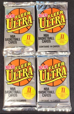1992-93 Fleer Ultra NBA Basketball Series 2 (4 Pack Lot) Brand New - SHAQ ROOKIE - image 1 of 2