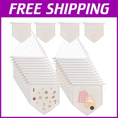 30PCS Blank Canvas Banners - Customizable DIY Wall Flags for Creative Decor - Image 1 of 4