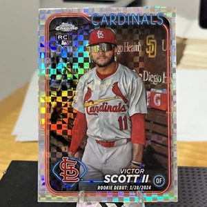 Victor Scott II Rookie Debut X Fractor 2024 Topps Update Chrome Card #USC55 - Picture 1 of 2