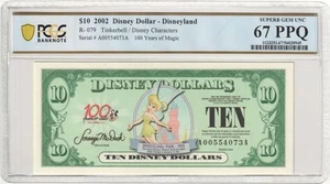 $10 2002 AA Disney Dollar Tinkerbell/Personajes de Disney PCGS 67PPQ - Imagen 1 de 2