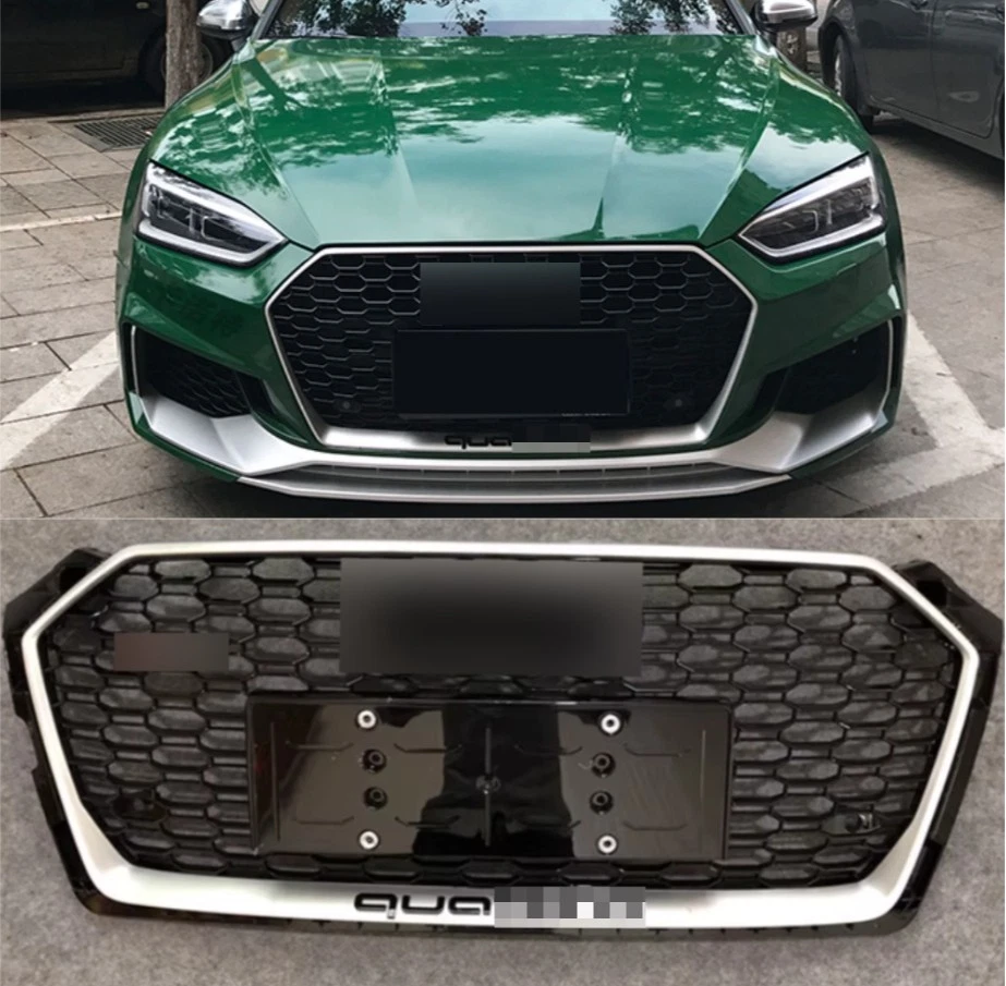 Parachoques delantero de malla de nido de abeja para Audi A5 S5 RS5 estilo 2017-2020 Foto 1 de 4