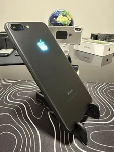 RARE iPhone 7 Plus - Black 128 GB -  Unlocked - LED Apple Logo - Looks New! - Picture 1 of 24