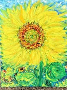 Sunflower 3.Original Oil Painting - Picture 1 of 17