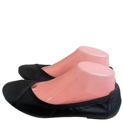 Vionic Caroll Ballet Flats Womens Size 8 Black Leather Comfort Shoes EUC slip on - Image 1 of 4