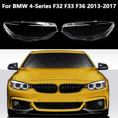 Pair Transparent Headlight Cover For BMW F32 F33 F36 F80 M3 F82 F83 M4 2013-2017 Foto 1 de 4