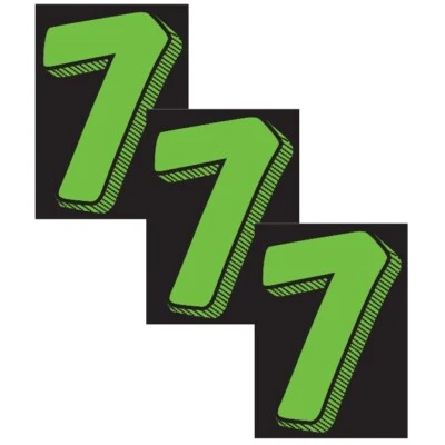 PEGATINAS PARABRISAS DISTRIBUIDOR DE AUTOMÓVILES CALCOMANÍAS DE VINILO GRANDE NÚMERO 3 PAQUETES VERDE NEGRO Foto 1 de 2