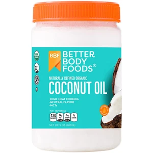 BetterBody Foods Organic, Naturally Refined Coconut Oil, 28 Fl Oz, All Purpose O - Picture 1 of 7