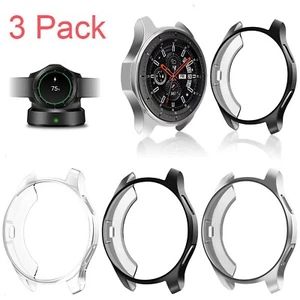 3 Pack For Samsung Galaxy Watch 46mm Case Soft TPU Screen Protector Bumper Cover - Picture 1 of 11