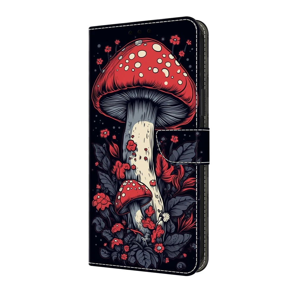 Cat Wolf Flower Card Wallet Cover Case For Sony Xperia 1 5 10 I II III IV VI V - Image 1 of 4