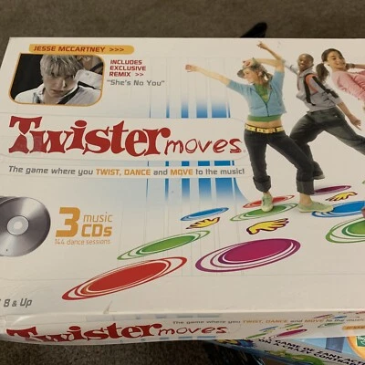 Hasbro Milton Bradley Twister Moves Game~3 Music CDs W/144 Total Dance Sessions - Image 1 of 4