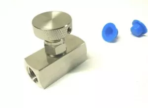 Needle Valve, Mini, 1/4" Female NPT 6000 PSI 316 Stainless Round Knob <550IN05 - Picture 1 of 4