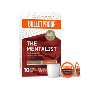 Bulletproof the Mentalist Medium-Dark Roast Single-Serve Pods, 10 Count, 100% Ar - Picture 1 of 12