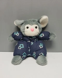 Vintage Hand crafted for Alegria By P.M.I. Mouse Plush Stuffed Animal Boy Cute - Picture 1 of 11