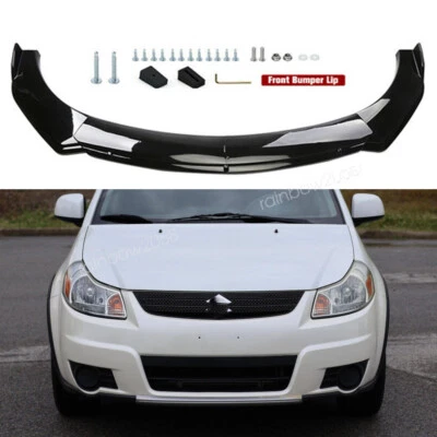 For 2007 Suzuki SX4 Hatchback 4Pc Front Bumper Lip Spoiler Splitter Body Kit - Image 1 of 4