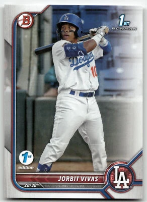 2022 Bowman 1st Edition #BPPF-24 Jorbit Vivas Los Angeles Dodgers - Image 1 of 2