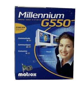 Matrox G550 G55+MDHA32DR Workstation Video Card 32MB DDR AGP 4X/2X 360MHZ RAMDAC - Picture 1 of 7