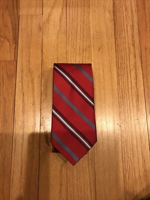 Black Brown 1826 Tie Red And Blue Stripes  - Image 1 of 3