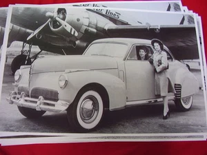 1941 STUDEBAKER PRESIDENT COUPE WITH AIR PLANE BIG 11 X 17 PHOTO / PICTURE - Picture 1 of 1