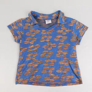 Vintage 90s Copper Key Girls Short Sleeve Retro Floral Print Polo - XL #436 - Picture 1 of 5