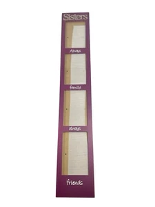 Purple Sisters Picture Frame 4 Spots For 4x6 Pictures (PreOwned) L29”x W5” - Picture 1 of 7