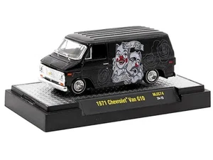 Chevrolet Van Lowriders 1971 modelo coche fundido a presión 1:64 máquinas M2 negro - Imagen 1 de 3