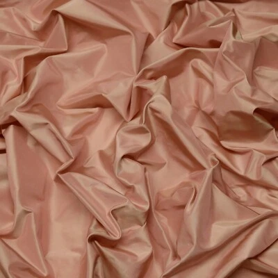 Iridescent Rose Dust Taffeta 100% Silk Fabric, 54" Wide, By The Yard (TS-7044A) - Image 1 of 3