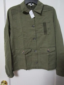 NWT Women s MAURICES Green Army (Jacket) Shirt Size Medium MSRP $49 - Picture 1 of 4